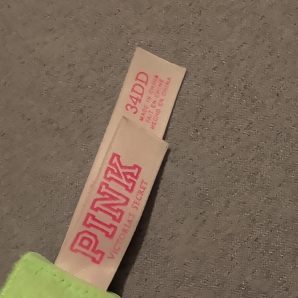 PINK Victoria's Secret Neon Green Bra - Picture 3 of 3
